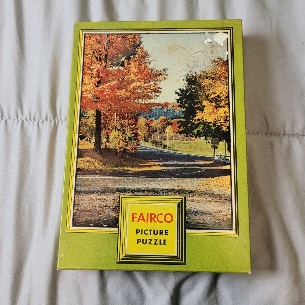 Vintage Autumn road scene puzzle